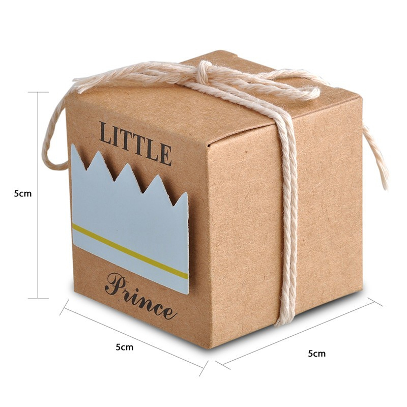 Joy-enlife 10 / Kraft Paper Candy Box Baby Shower Gifts For Guest Birthday Babyshower Boy Girl Gift Bag Party Party