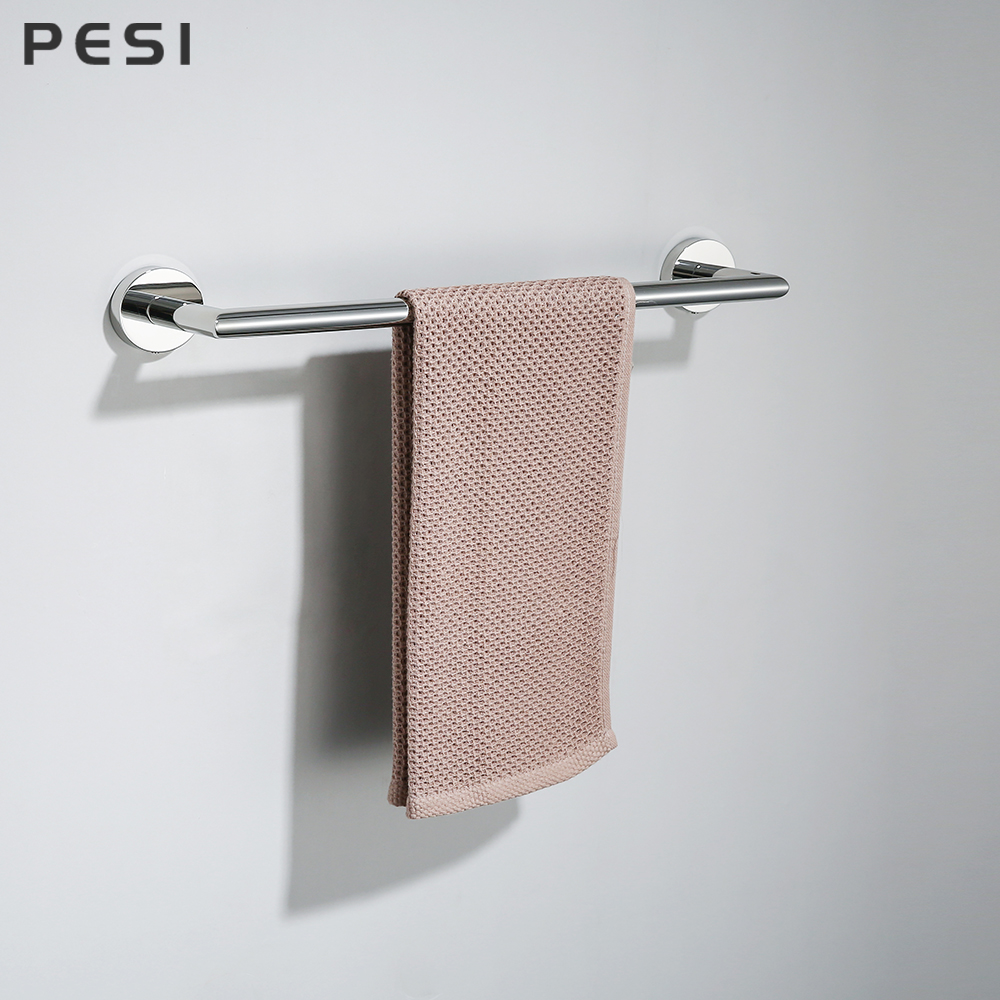 Support de serviette murale support d'étagère d'étagère de rail de rail suspension pour la serviette de salle de bain accessoires de cuisine polis chrome