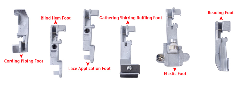 Fiesta de los prensador de machin de costura de la casa del hogar/overlock, apto para el cantante 14CG754/14SH654/14U555/14U557, Consew 14tu, Juki 644d/735/04d