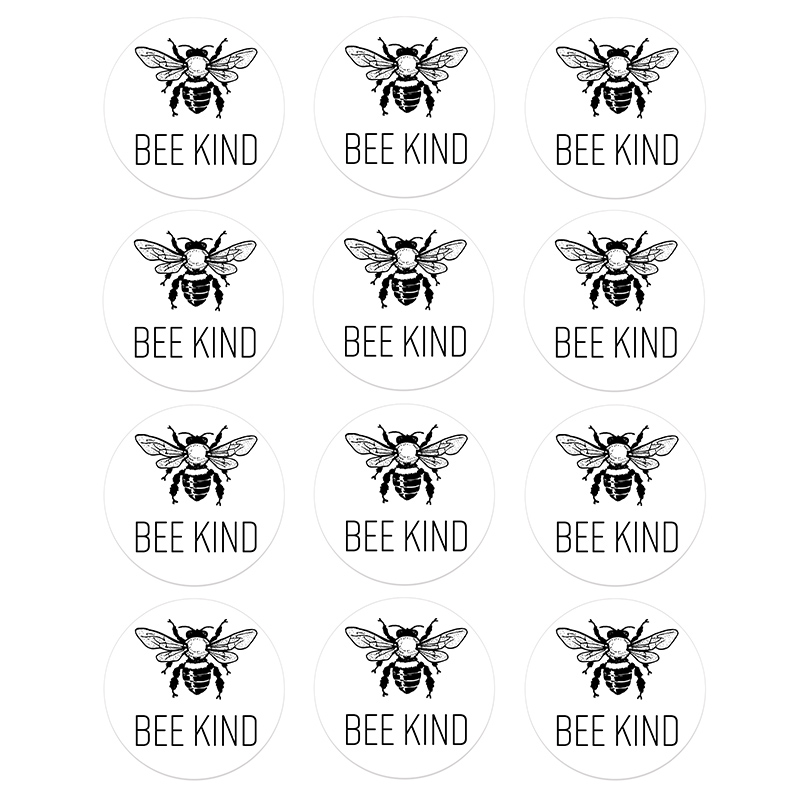 24/Bee Kind Bee Happy Stickers for Wedding Birthday Party Baby Shower Decor Cute Animal Bee Stickers Kids Toy Gift