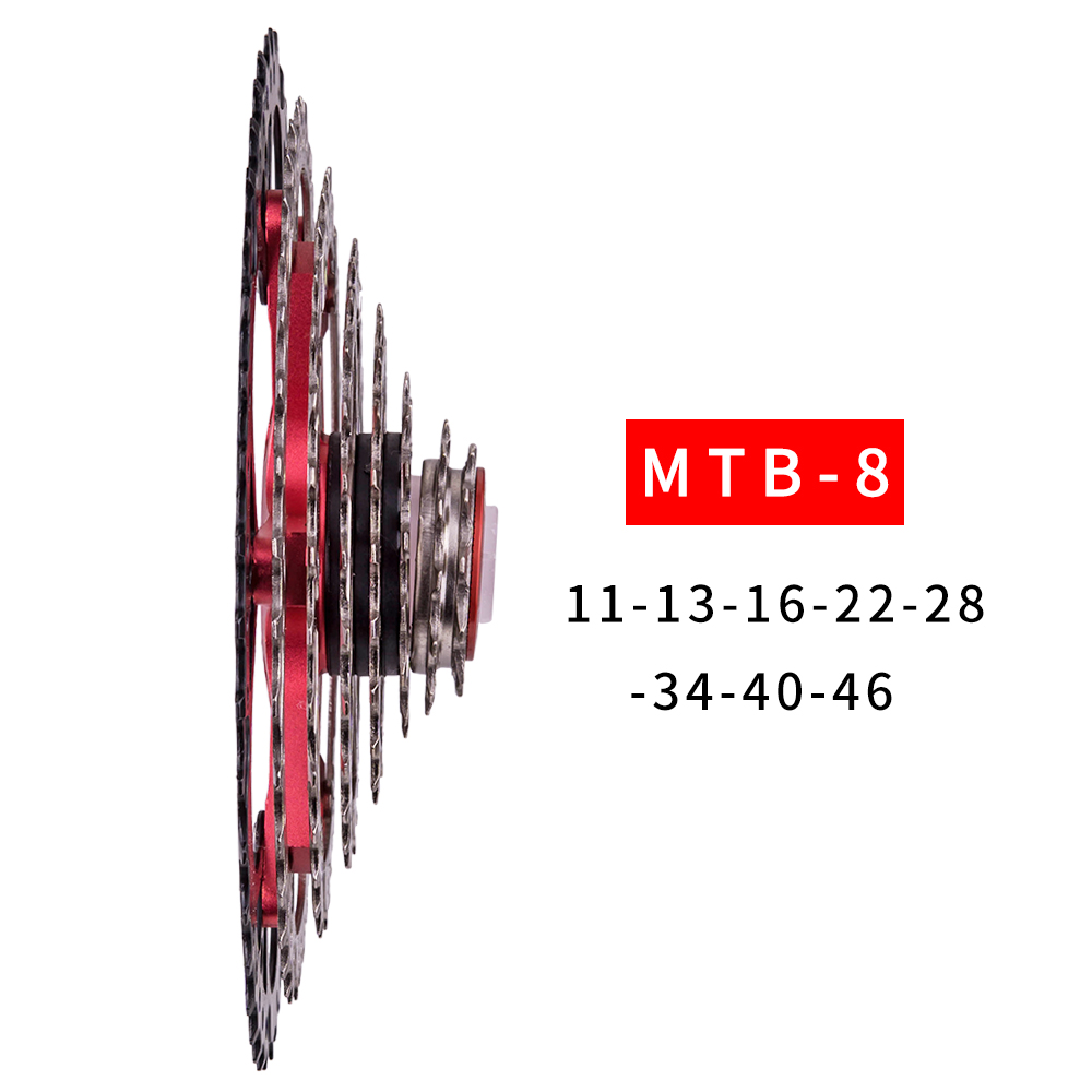 Ztto 8S 11-46T Cassete de bicicleta 8 Speed Mountain Bike Free Wheel Steel Flywheel Bicycle Parts para M310 TX35