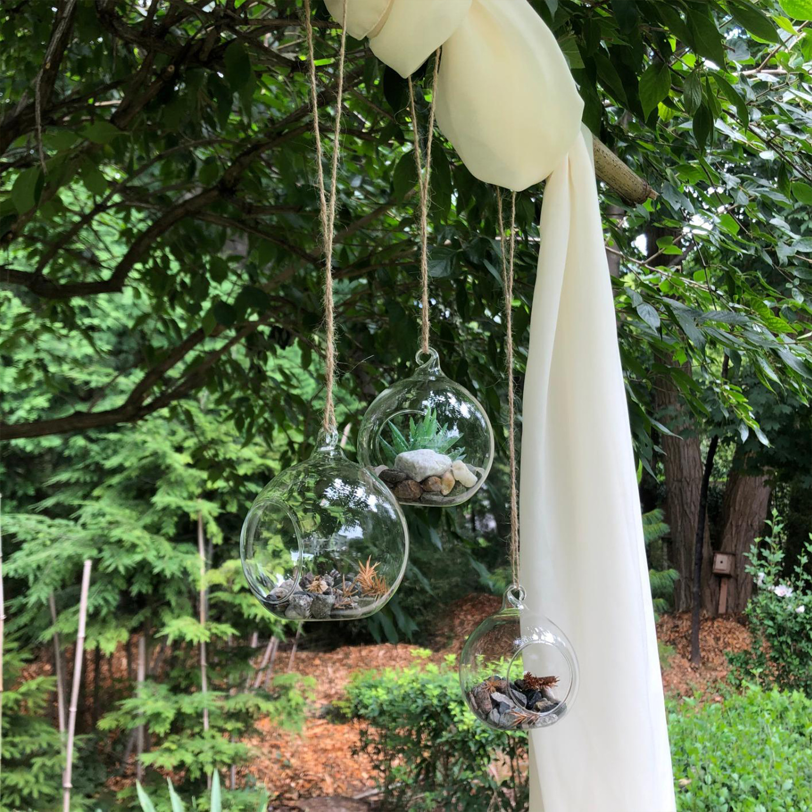 Home Decor Hanging Glass Terrarium Vase Candlestick Flat Ball keine zerbrechliche Globusform transparenter Blütenknopf runder Blumentopf