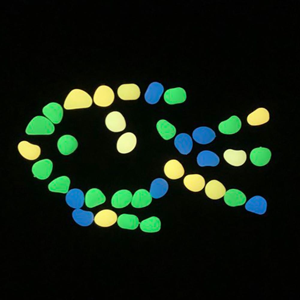 Glow Rocks Geometric Shape Glow in Dark Multi-Color Flower Pots Color Stones Walkways Wishing Bottles Decorative Stones