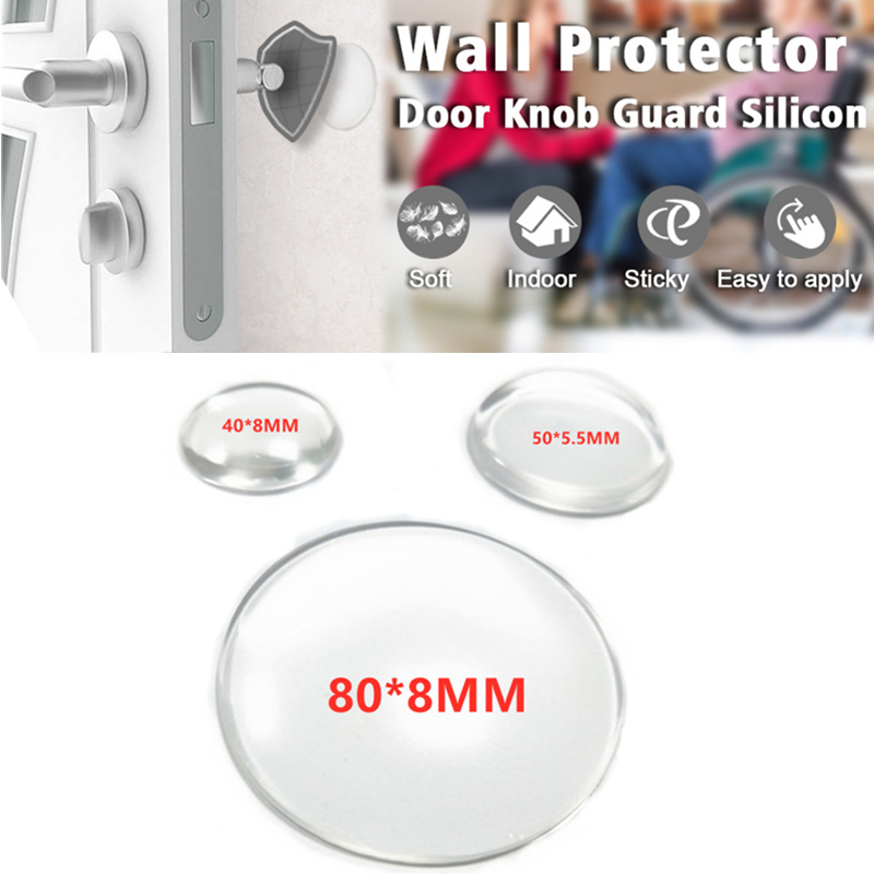 /Pack 80*8mm klarer Stoßdämpfer -Türgriff Stoßstange Türen Stopper Wand Beschützer Selbstkleber Knopf Wandschildschild Kissen