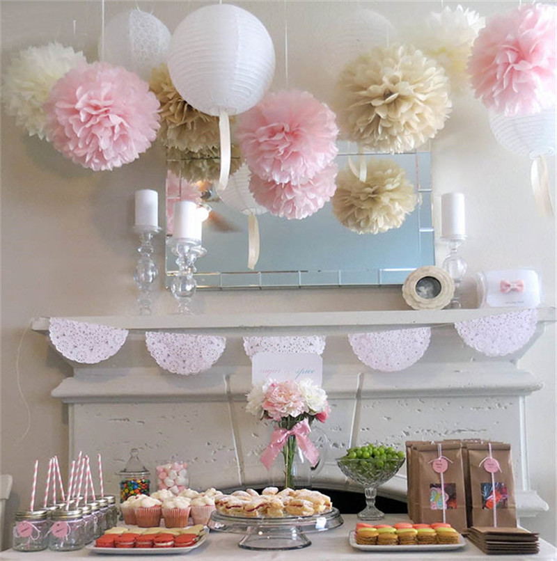 12 cm/15 cm/20 cm/25 cm/30 cm/35 cm 4-14 pollici Pompaggio decorativo matrimoni poms Pom Poms palline la casa decorazione del tessuto