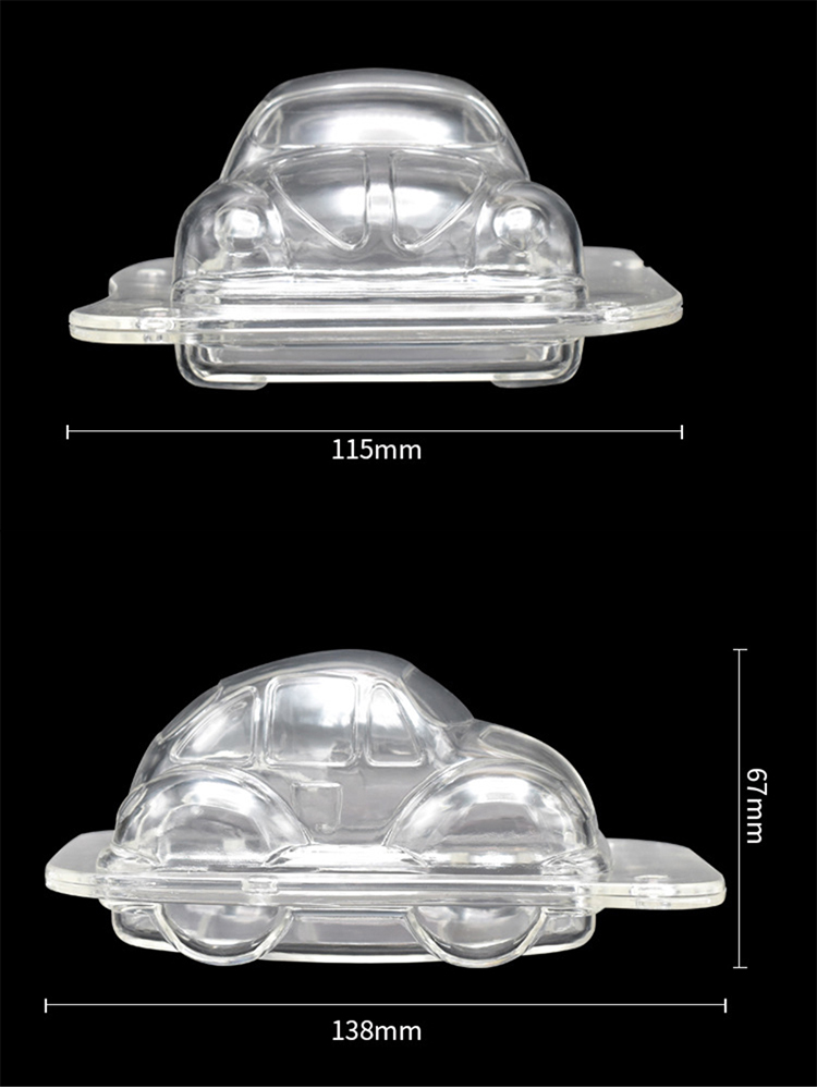 폴리 카보네이트 곰팡이 3D 자동차 모양 폴리 카보네이트 초콜릿 곰팡이 초콜릿 캔디 바 곰팡이 트레이 플라스틱 형태 베이킹 페이스트리