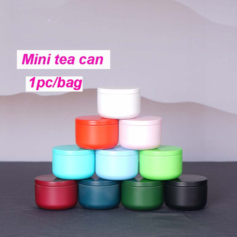 30ml Mini Tin Box Metal Small Storage Empty pot Tea box Containers Candle Cans Candy Mini Round Cans Portable Packaging