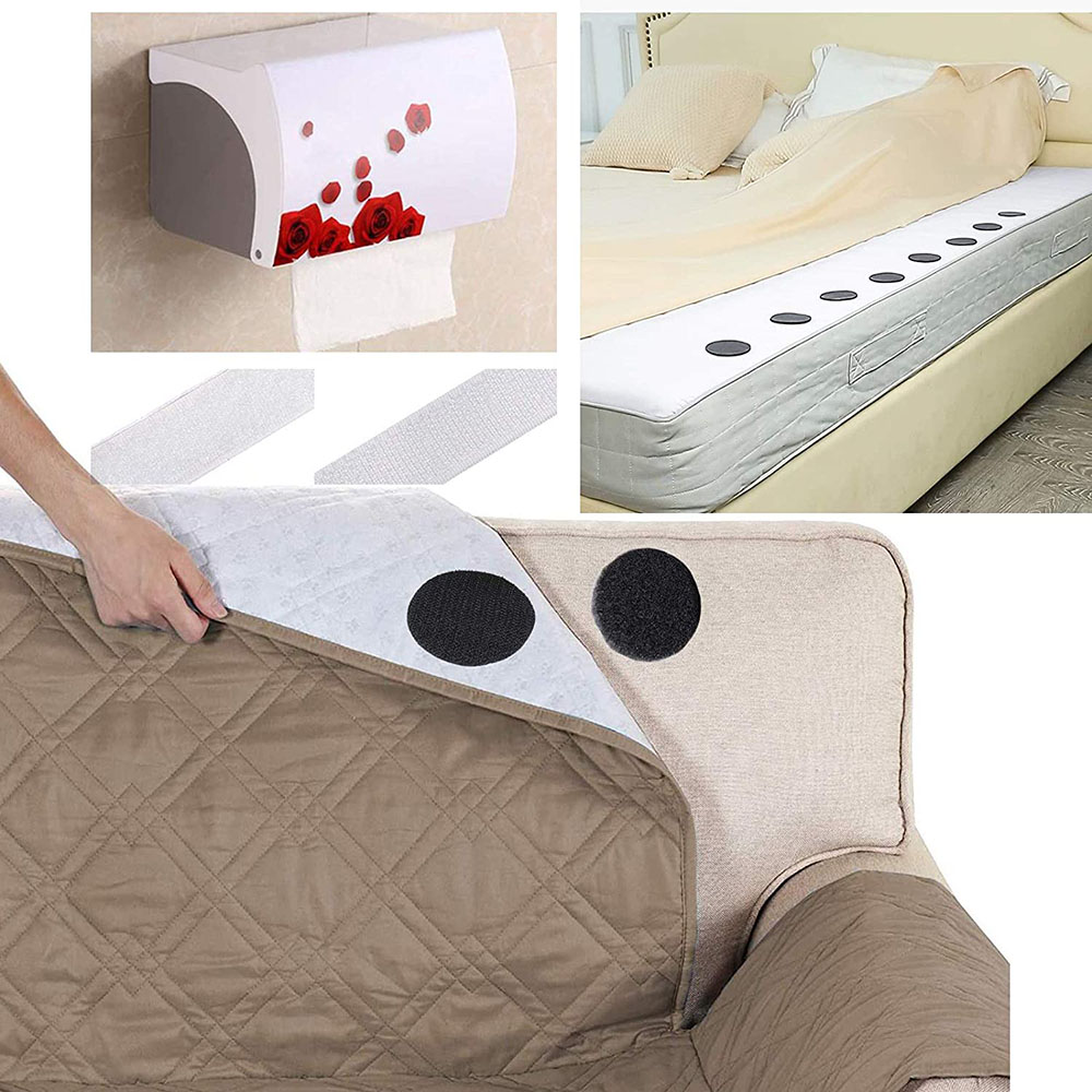 5-Strong Self Adhesive Fastener Dots Stickers Adhesive Hook Loop Tape 6CM Bed Sheet Sofa Mat Carpet Anti Slip Mat Pads