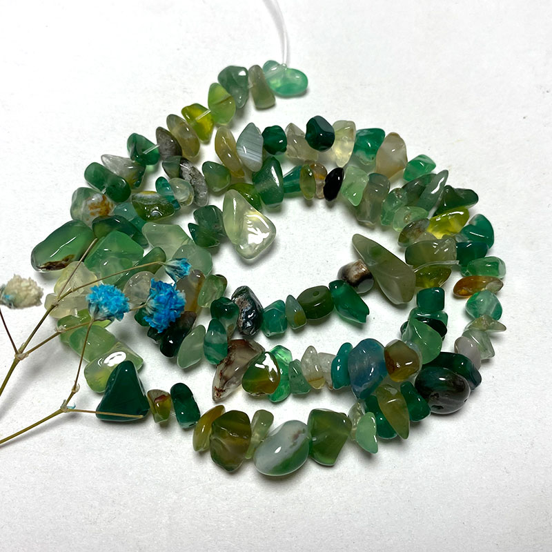 Pierre naturelle 5 à 8 mm d'agate d'agate verte d'agate apatite aquamarine cristal irrégulier billes de jade pour bijoux faire un collier de bracelet bricolage