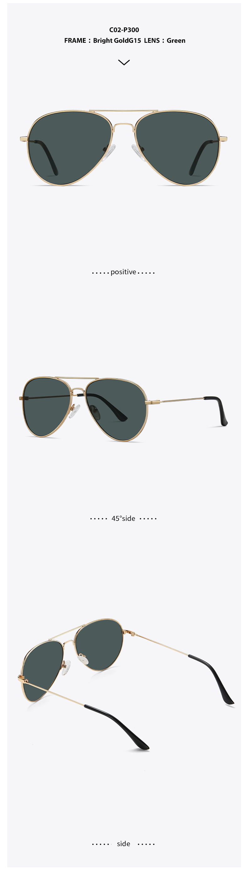 Новые анти-рефлексивные солнцезащитные очки Aviator Aviator Metal.