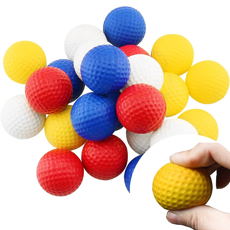 PU Köpük Katı Sünger Kapalı Golf Uygulama Topu için Yumuşak Golf Topları 4.27cm/1.68 inç Çocuk Oyuncak Golf Aksesuarları