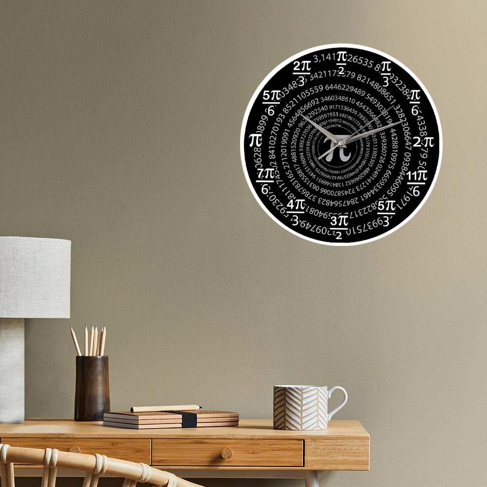 Pi 3.14 Mathematics Wall Clock School Classroom Wall Decor Math Science Wall Art Decorative Wall Watch Pi Day Math Lovers Gifts