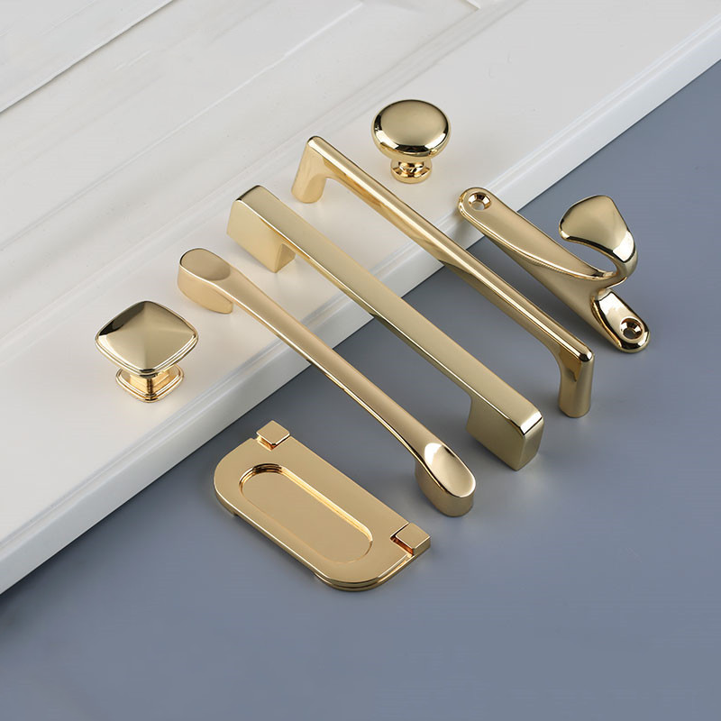 KK&FING Luxury Bright Gold Knobs And Handles Kitchen Cabinet Door Pulls Drawer Pulls Wardrobe Handle kitchen Drawer Handles