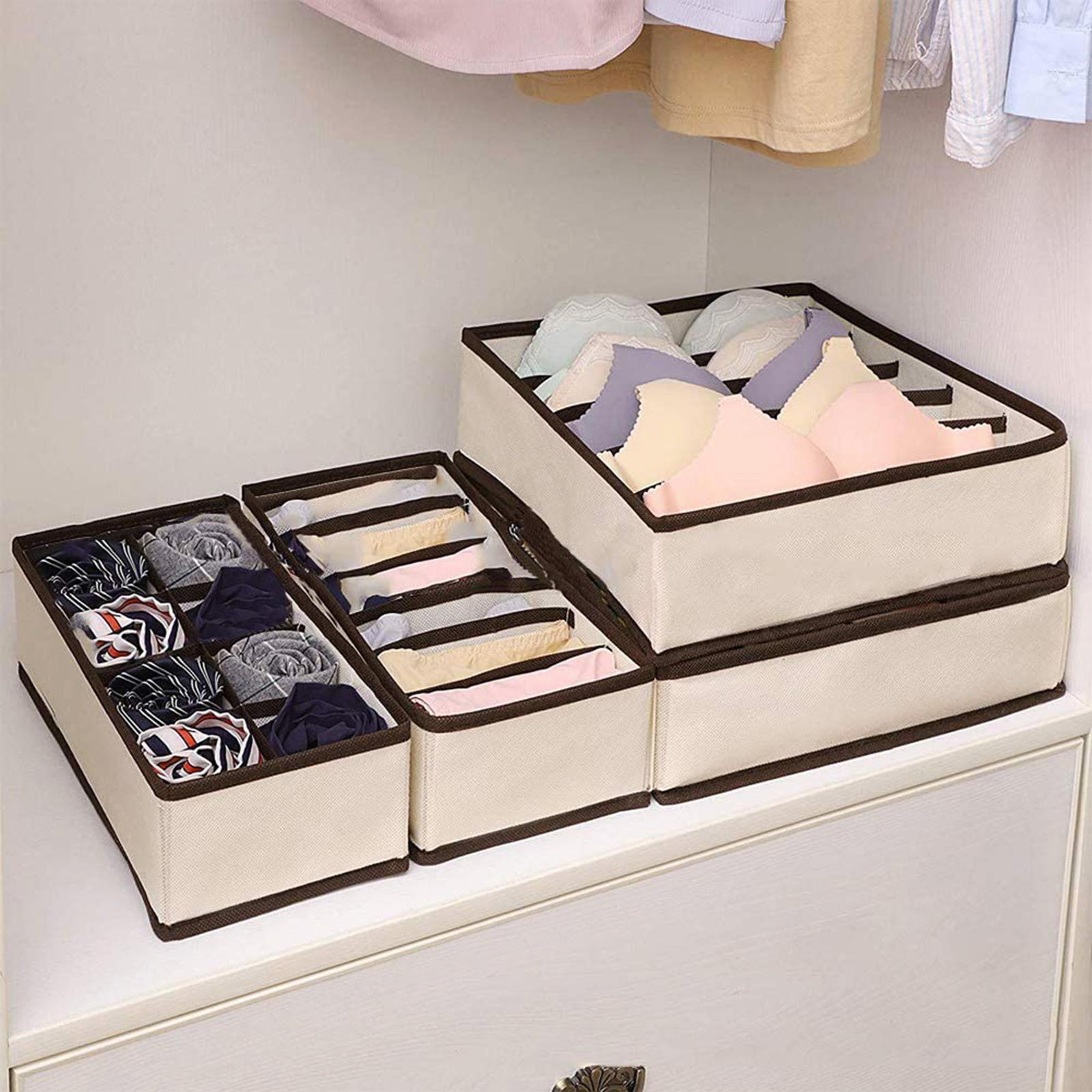 Organizzatore del reggiseno della biancheria intima Scatole di archiviazione pieghevole multi-size cassetti del cassetto di cassetti Calzini Calzini Organizzatore Home Organizzazione