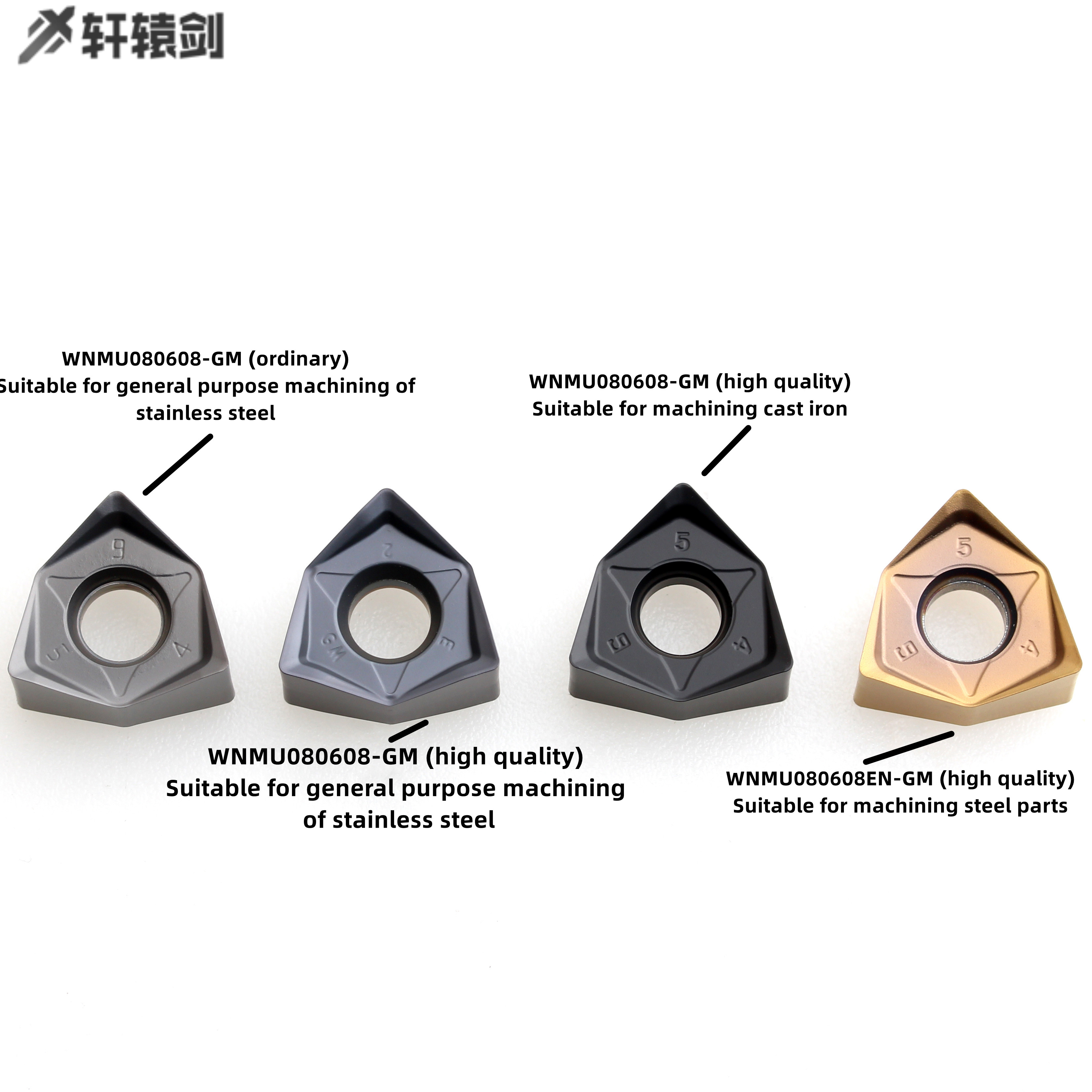 WNMU040304 WNMU060408 WNMU080608 Face Milling Cutter Tools Machine Carbide Inserts Cutting Tool Lathe