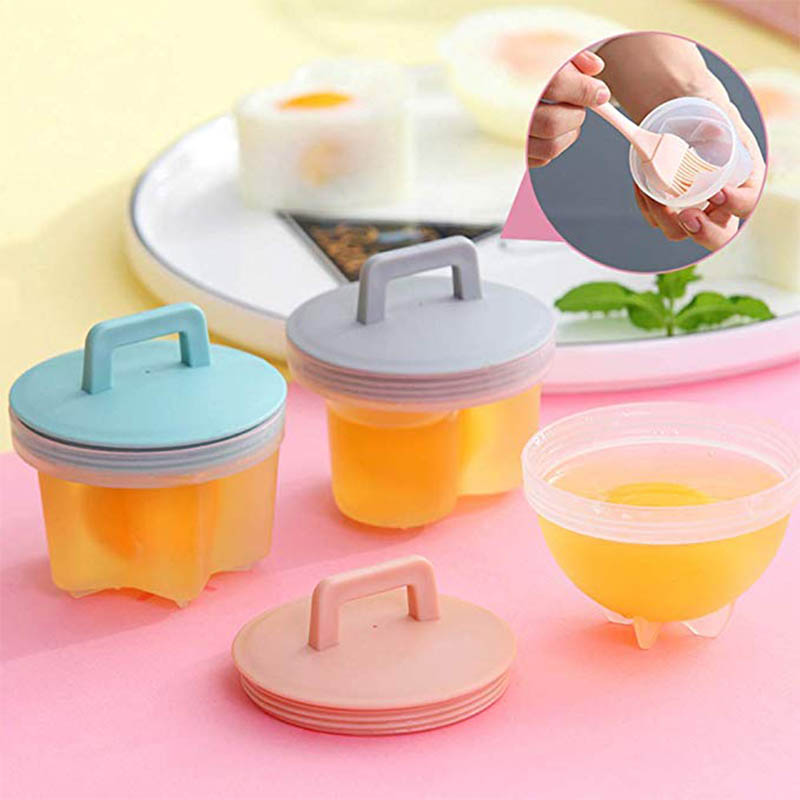 Walfos / Set Tools Cuis coineur à œufs avec pinceau Broussin Pouchoir à œufs Poacheur pour enfants Baking Egg Maker Maker Accessoires de cuisine