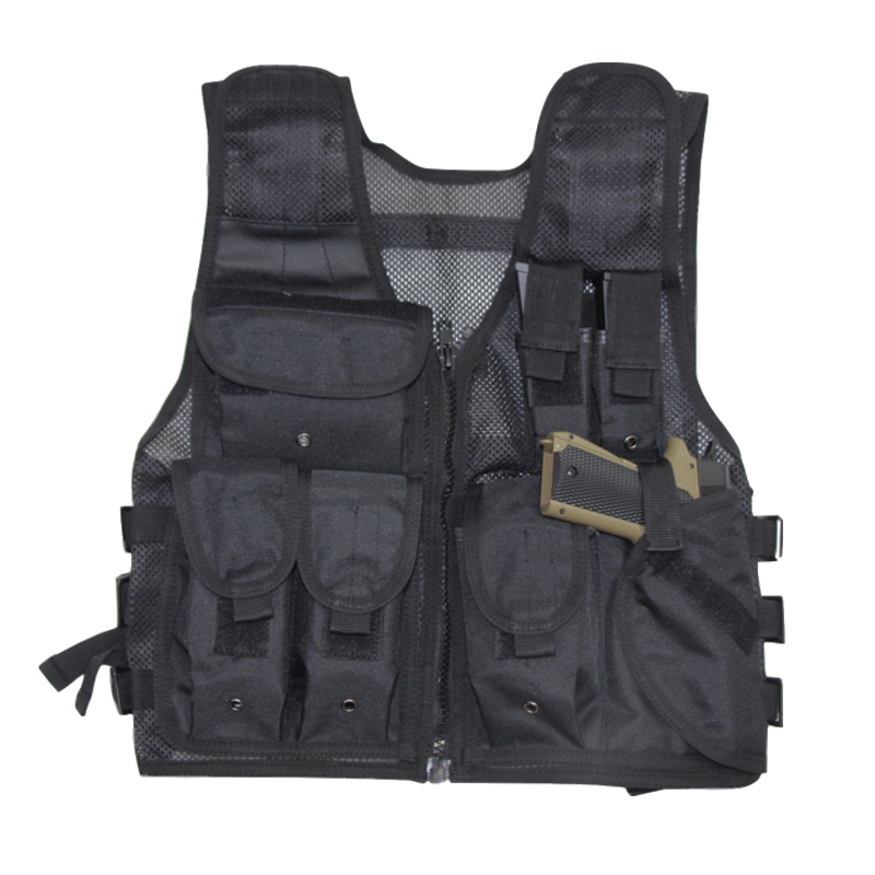 Military Tactical molle Vest Femme Lightweight Mesh Vest Chiff Rig Airsoft Vest Hunting Clothing with Gun Holster Magazine Pouche