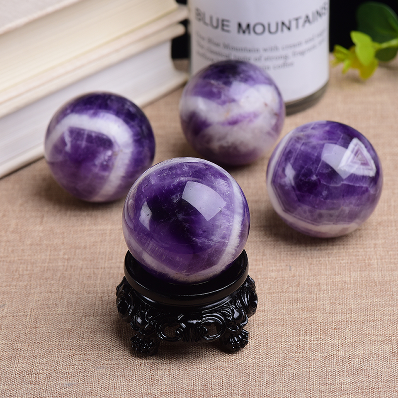 Sphère de quartz rond naturel Amethystes Rose Rose Quartz Crystal Obsidian Citrines Sphere Ball Reiki Guérison