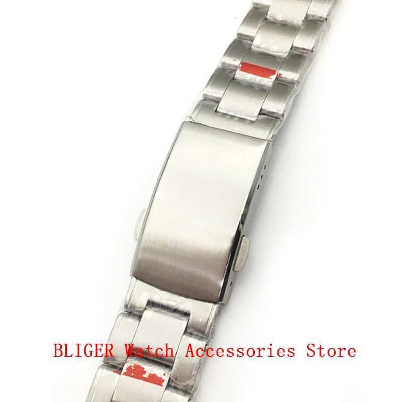 Bands de montre Bliger Surface Asseptique Silver Strap 20 mm adapté pour les hommes 40 mm Mécanique Sport Locier Watchl2404