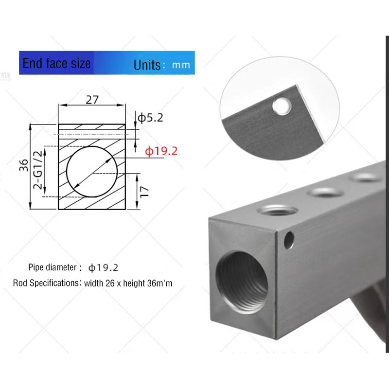 Air Manifold Distributor 1/2" 1/4" Pneumatic Quick Plug In Connector Hose Aluminum Block Splitter 2 3 4 5 6 7 8 9 10 Way