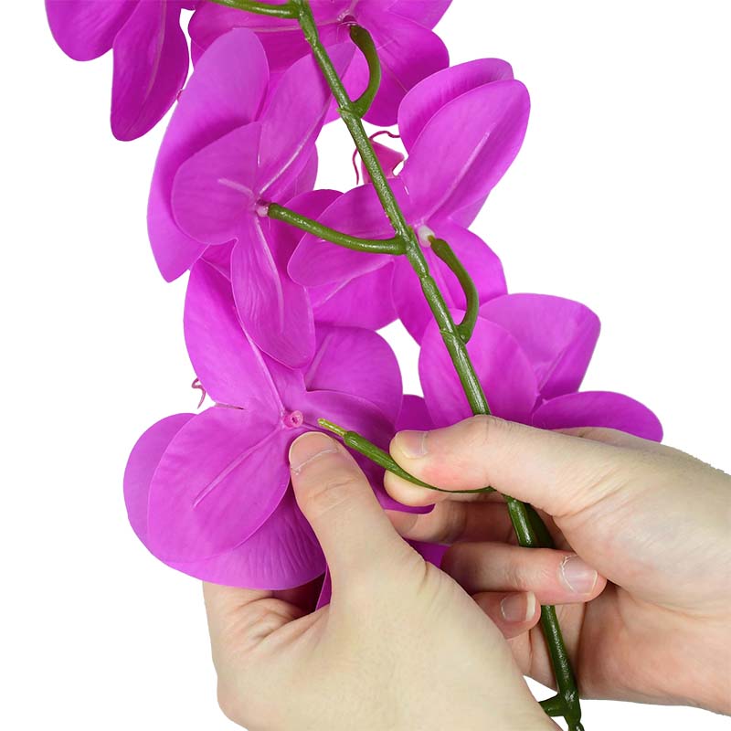 9heads 100cm Artificiel Orchid Flowers Butterfly Phalaenopsis Real Touch Orchid Wedding Festival Home Free Flower Decoration