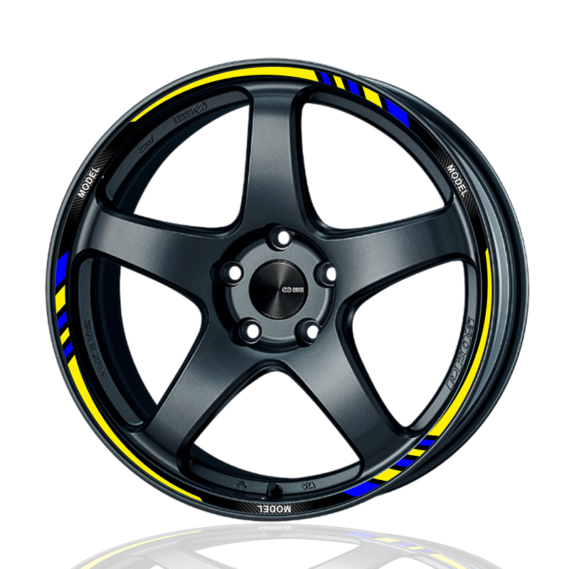 Reflective Motorcycle Accessories Wheel Stripes Sticker Rim Hub Yellow And Blue Decals Straddle Motorbike Decoration