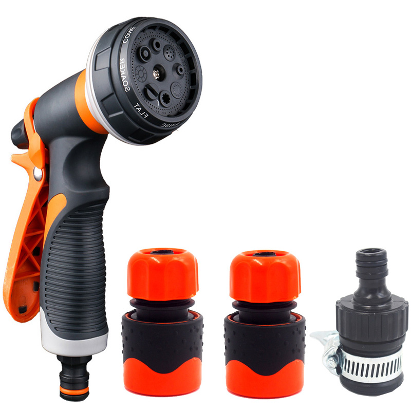 Garden Washing Cleaner High Power Pressure Car and Slang Nozzle Washer Water Spray Gun med Quick Connect Adapters kran Connect