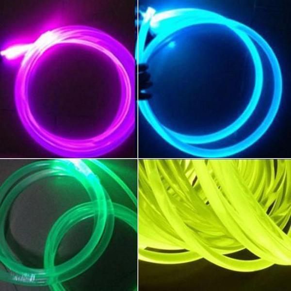 Gorąca sprzedaż długi 1M PMMA Side Glow Fibre Kabel światłowodowy 1,5 mm/2 mm/3 mm dla świateł LED LED jasne impreza Dokonania DIY