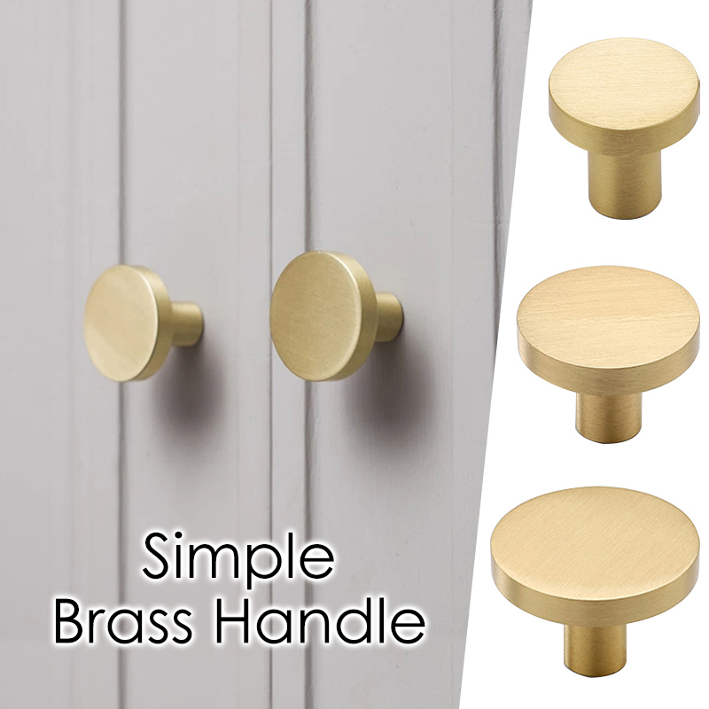 Brass Drawer Cabinet Handle Clothes Coat Hat Hanger Wardrobe Kitchen Bathroom Door Handle Hardware Accessories Gold 32/27/20mm