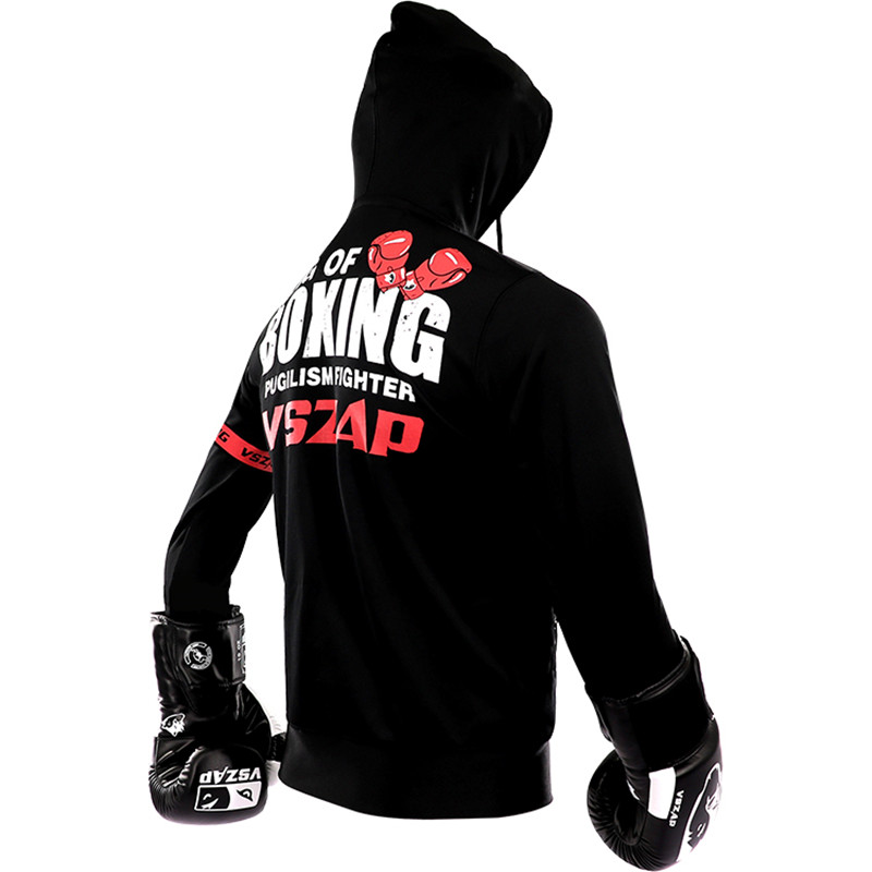 Vszap thai mma sweatshirts erkekler ceket spor giymek erkekler hoodie uzun kollu erkek hoodies artı beden polyester baskı sokak kıyafetleri