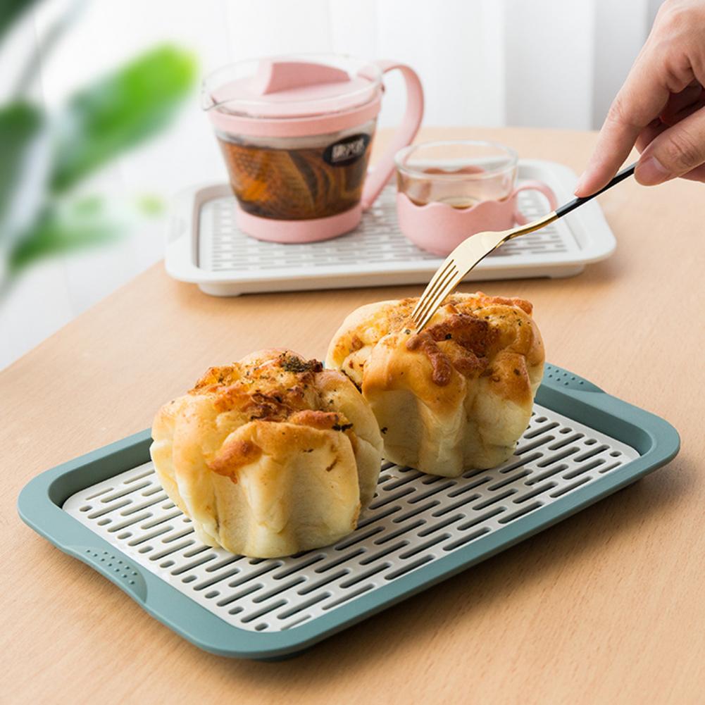 Reusable Double-layer Drain Board Detachable Plastic Draining Glass Cup Holder Tray Kitchen Restaurant Utensil Food Storage Tray