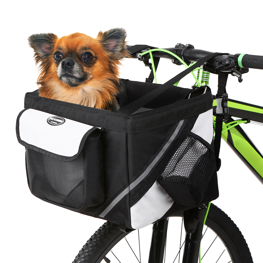 Bicycle Bag Cycling Bike Bicycle Handlebar Basket Bike Hard-wearing Front Bag Box Pet Dog Cat Carrier Black / Blue / Coffee