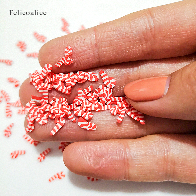 20 g polymeer klei kerstriet rood witte hagelslag mooie confetti voor ambachten diy maken nagelplakken slijsten materiaal