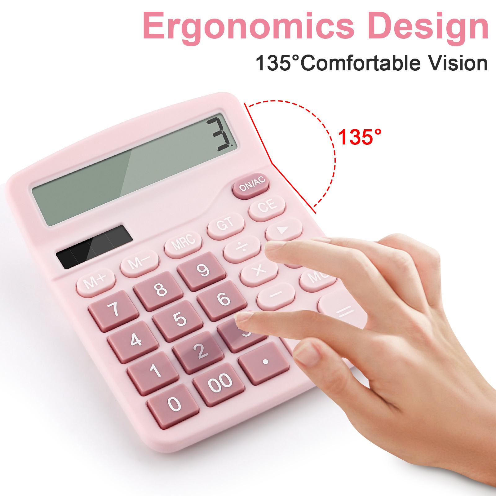 Calculadora de desktop de 12 dígitos LCD LCD Display Bateria solar energia dupla para o escritório em casa Office da escola de presente de artigos de papelaria de papelaria