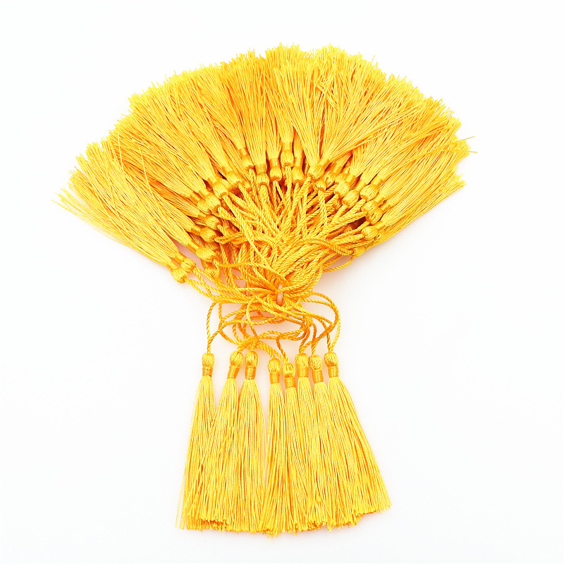 100 pezzi/sacchetto color 8 cm tassel di seta a corda sospesa Fringe cucire tassel tassel tassel tassel accesso tende abbellisca fai -da -te