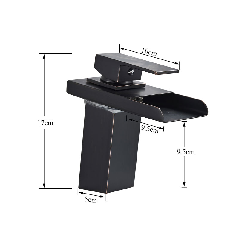 LED BASIN SINK FAUCET BRASSバスルームシンクミキサーガラス滝のスパウトバスルームウォッシュベイシン蛇口デッキマウントバニティミキサータップ