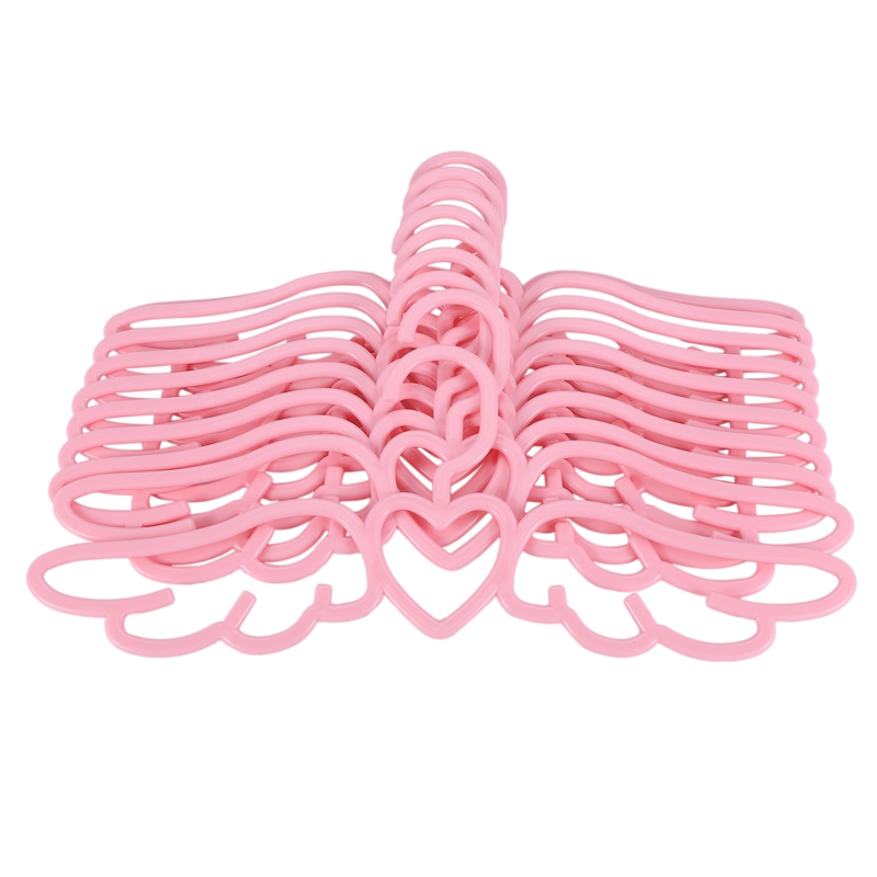 10/Neues Design Fly Angel Plastikkleidung Hemd Hemd, süße hübsche rosa liebevolle Herzschal -Unterwäsche -Kleiderbügel Rack