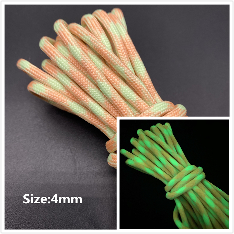 5yards2mm 4mm Luminous Rope Para cord Parachute Cord Lanyard Rope Mil Spec Type DIY Bracelet Cord Accessories