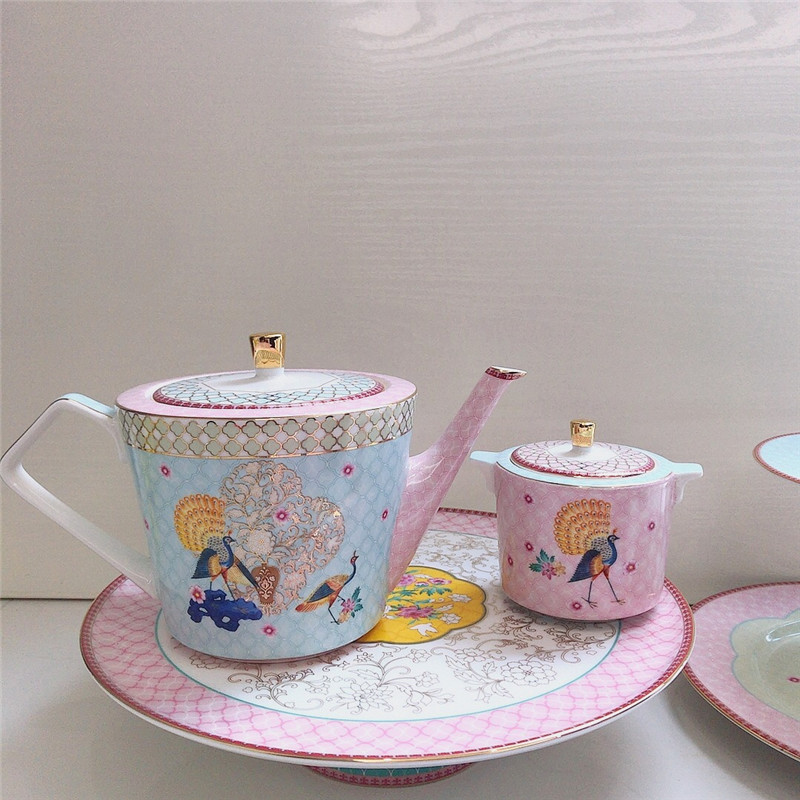 Ceramic Coffee Cups & Saucers Milk Tea Mugs Drinkware Bone China Pot Fruit Plate Birthday Presents With Gift Box Packing