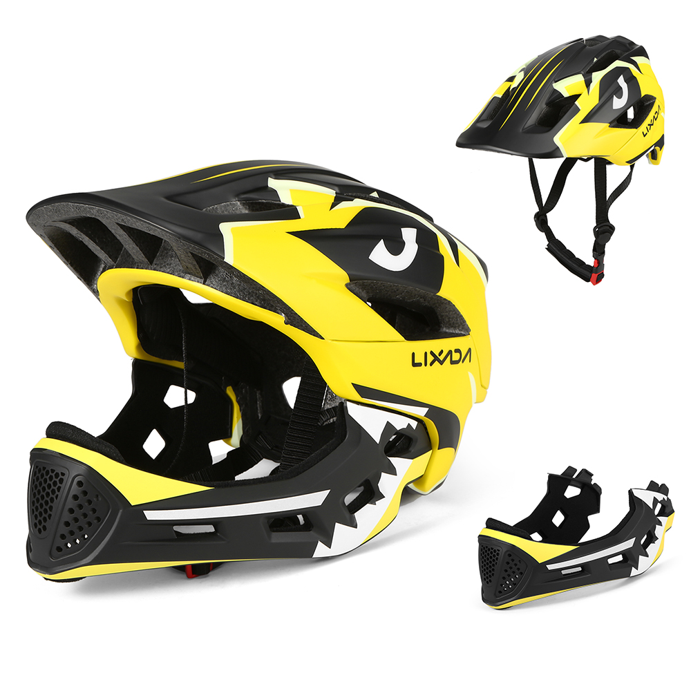 Lixada Kids Full Covered Kid Bicycle Helmet Balance Bike Children Full Face Cycling Helmet Roller Skating Skiing Helmet