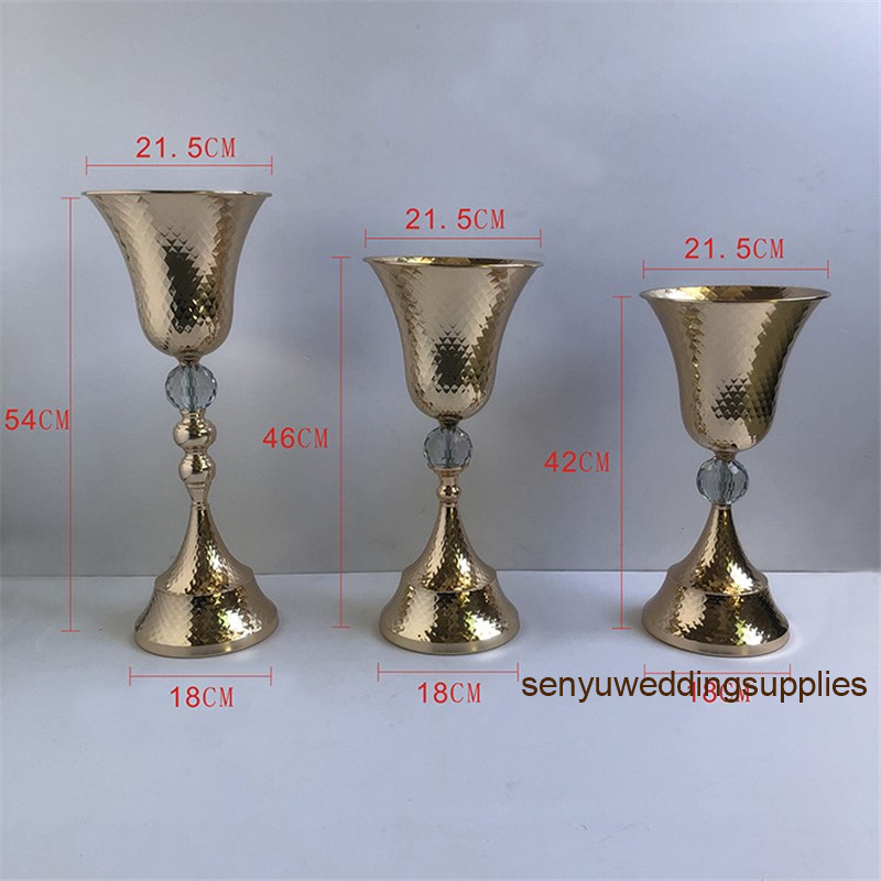 Nuovo stile in metallo golden candele golden tavolo da matrimonio cavo candelabra fiore rack road piombo decorazioni la casa sen01293