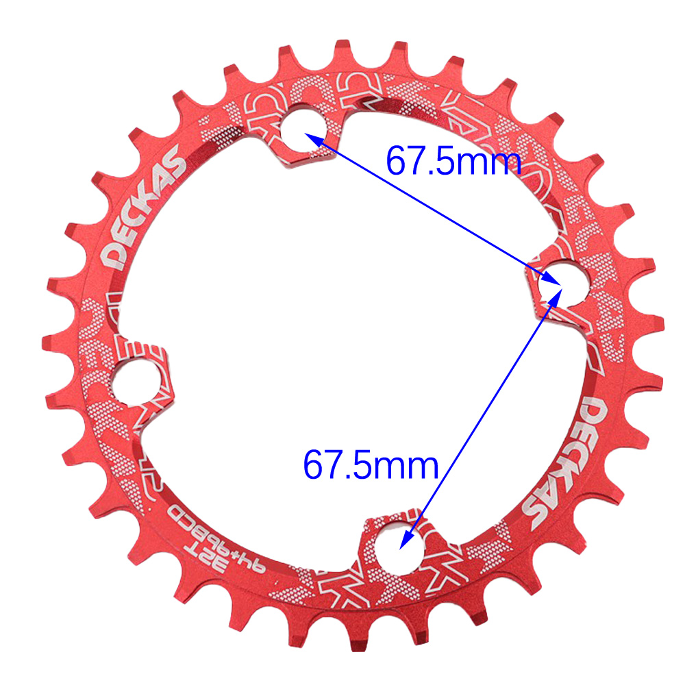 Deckas Chainring 96 BCD Round 32 34 36 38 T لوحة أسنان واحدة MTB Mountain Bike 96BCD ROAD M4000 M4050 NX GX X1