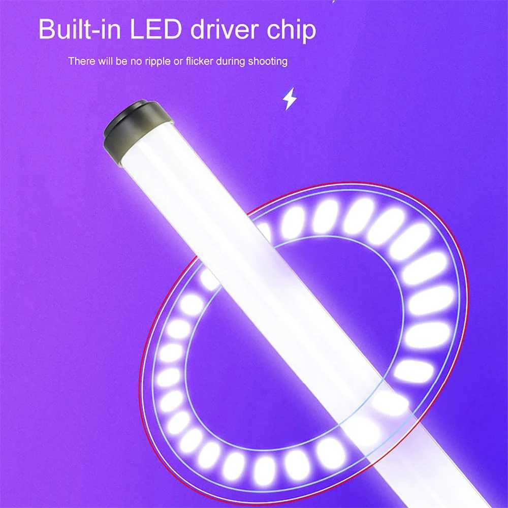 Led Rave Toy RGB Stick Light Wand Handheld Tube Light LED Video Light 3000K-6000K 2600mAh Photography Lighting Fill Lamp 240410