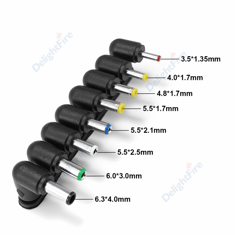 Kits de adaptador de energia CC Universal 5,5 mm x 2,1 mm DC Adaptador de energia CA Conector para lenvo laptop Supply Plug de conectores