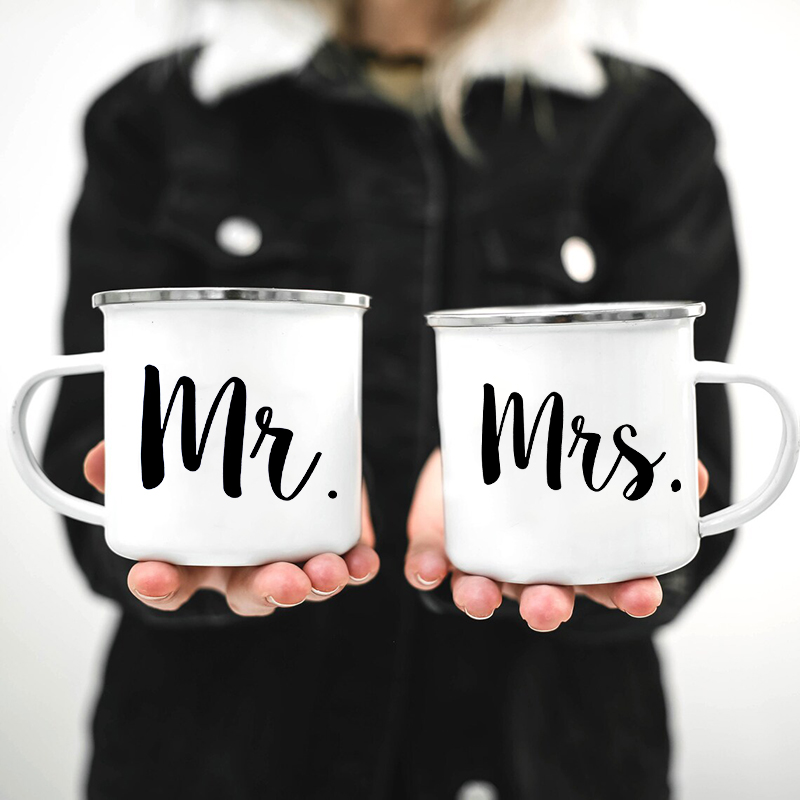 Mr and Mrs Mugs Carino San Valentino Regalo di suo e Her Lovers Cup Coppa e moglie Regalo a mosca le coppie