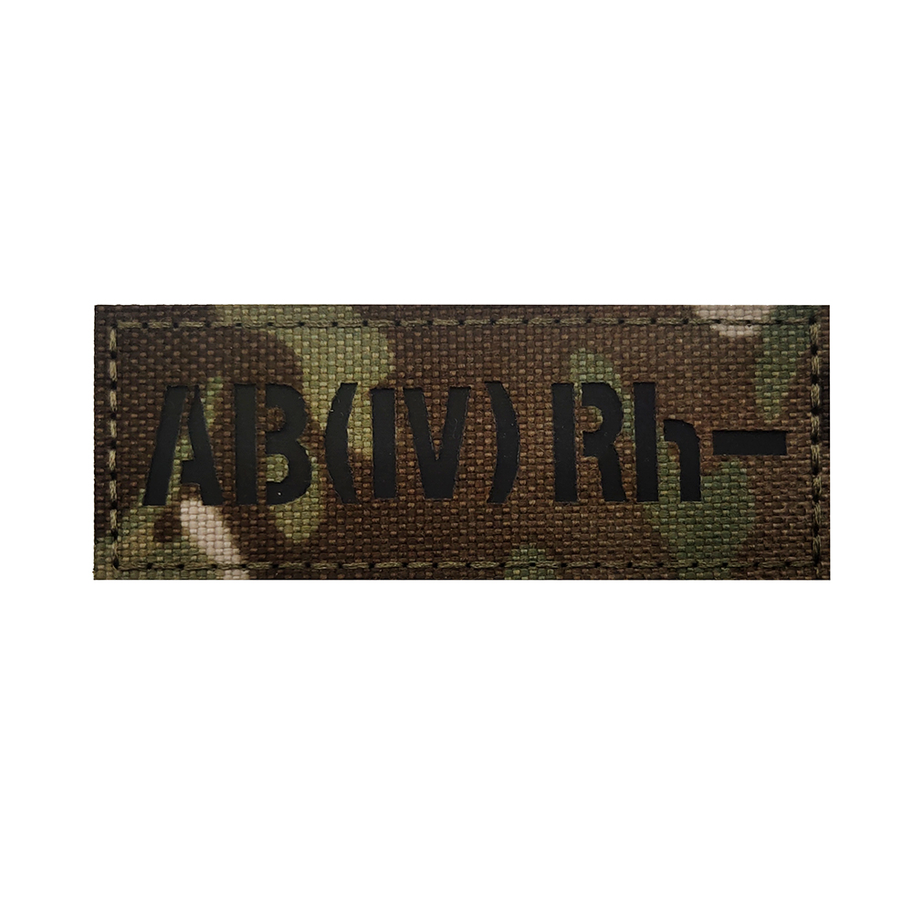 Tipo de sangre IR Patch Armband Sticker Apliques Aplication Accesorio Táctico militar O A B AB Patches de bricolaje reflectantes