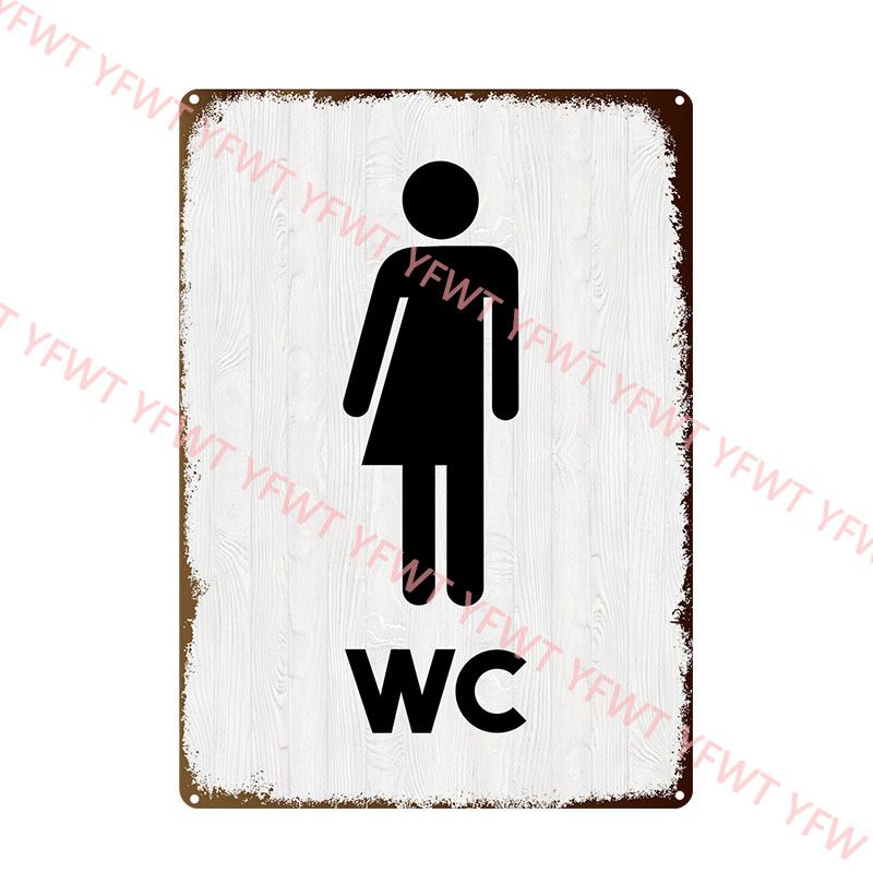 Toiletbord Vintage grappig metalen tinnen teken wc toiletten toiletten Wall Art badkamer toilet toilet muur kunstdecoratie