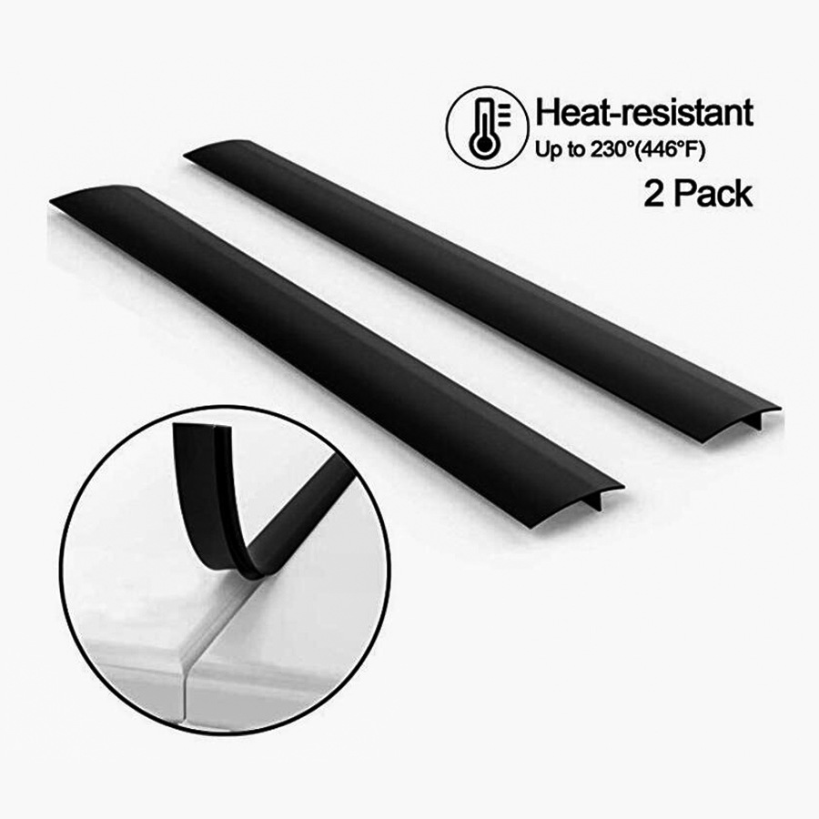 2 Pack Kitchen Stove Gap Filler Cover 21&25"- Silicone Spill Guard for Stovetop, Oven, Washer, Dryer, Washing Machine