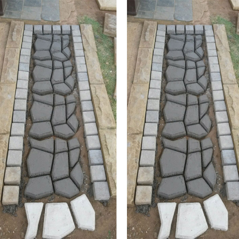 Floor Path Maker Mould Concrete Mold Reusable DIY Paving Durable for Garden Lawn In Stock