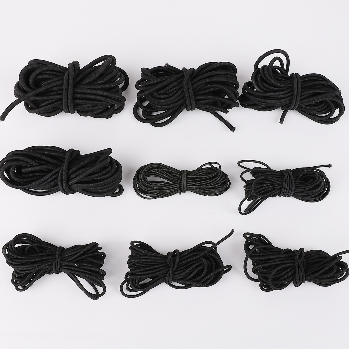 2 m/Beutel schwarzer runde Form Elastic Bungee Kabel für Gummibänder Armbänder Halskette Machen Kleidung Nähzubehör machen